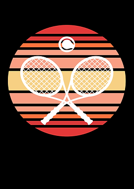Tennis Retro Racket Ball