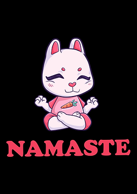 Yoga bunny rabbit Namaste