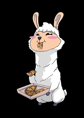 Pizza Llama Kawaii Anime I