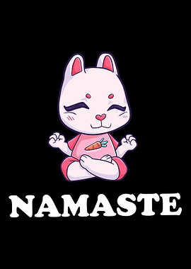 Yoga bunny rabbit Namaste