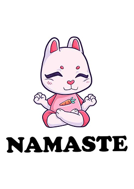 Yoga bunny rabbit Namaste