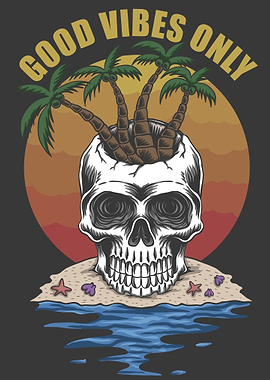 Skull Beach Good Vibes onl