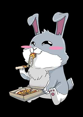 Pizza Bunny Rabbit Kawaii