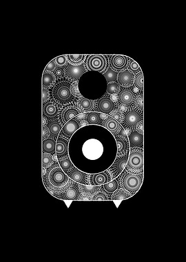 Speaker mandala monochrome