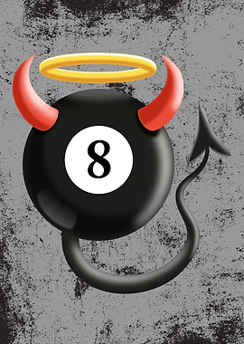 8ball Billard Angel Devil