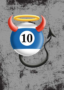 Billard Ball 10 Devil Ange