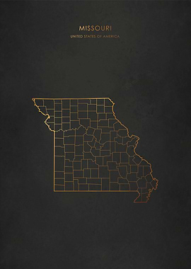 Gold Missouri Map