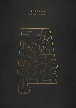 Gold Alabama Map