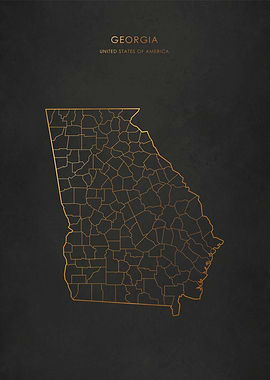 Gold Georgia Map