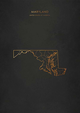 Gold Maryland Map