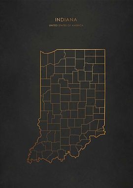 Gold Indiana Map
