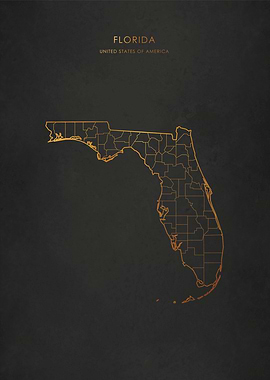 Gold Florida Map