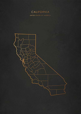 Gold California Map