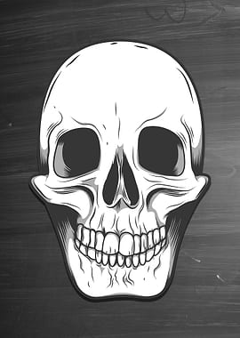 Skull Grinning White
