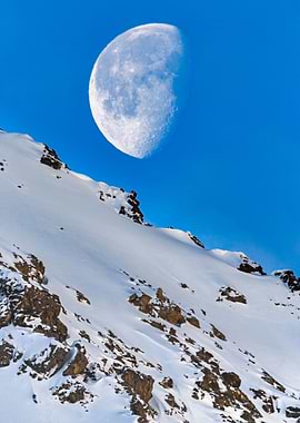 Waning Alpine Moon