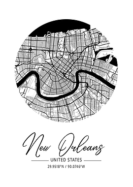 New Orleans Area City Map