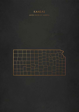 Gold Kansas Map
