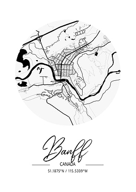 Banff Area City Map