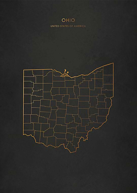 Gold Ohio Map