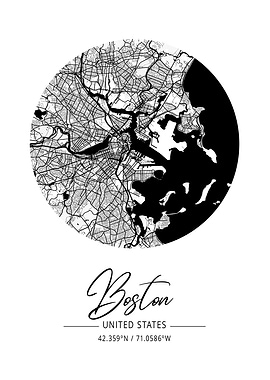 Boston Area City Map