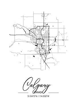 Calgary Area City Map