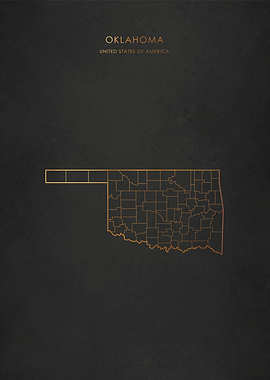 Gold Oklahoma Map