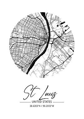 St Louis Area City Map