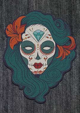 Rose Lady Diamond Skull