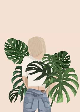 Girl with plants 7