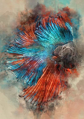 Angry Betta Fish