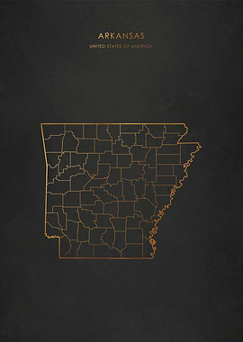 Gold Arkansas Map
