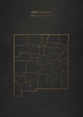 Gold New Mexico Map