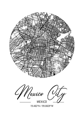 Mexico City Area City Map