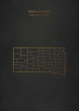 Gold South Dakota Map