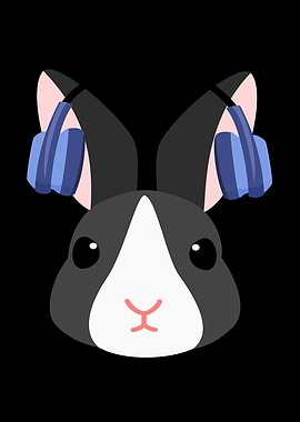 Bunny With Headphones