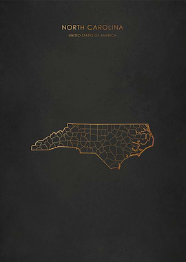Gold North Carolina Map