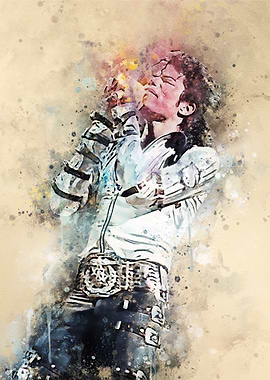 Michael Jackson Watercolor