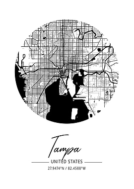 Tampa Area City Map