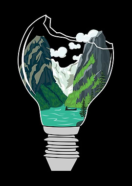 Nature In A Light Bulb