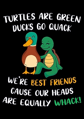 Turtles Green Ducks Quack