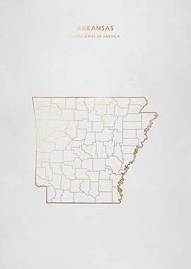Gold Arkansas Map