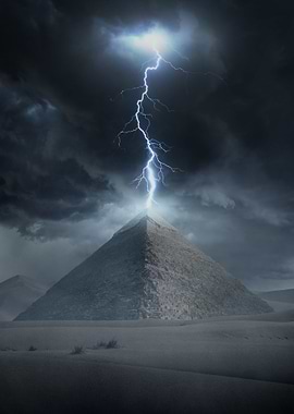 Lightning in the desert