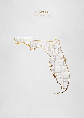 Gold Florida Map