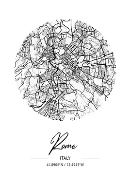 Rome Area City Map