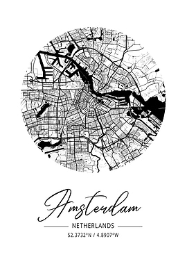Amsterdam Area City Map