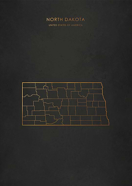 Gold North Dakota Map