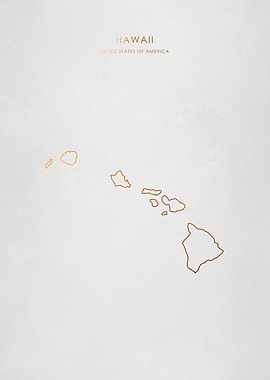 Gold Hawaii Map