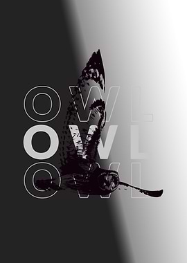 Owl In Sketch Style Art