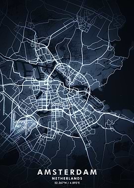 Amsterdam Map Posters