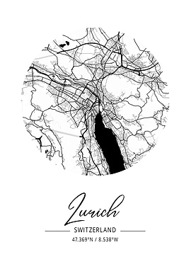 Zurich Area City Map
